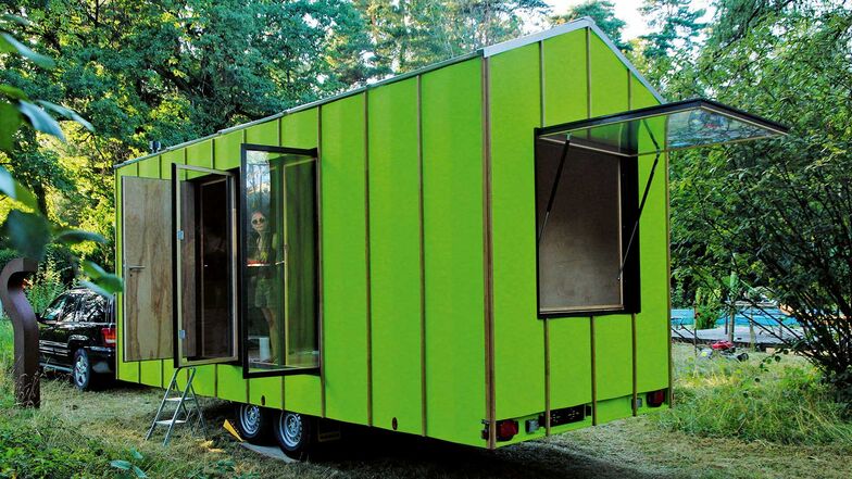 Mobile Bauwägen eignen sich gut für eine vorübergehende Nutzung von Brachflächen. Foto: ©Hslu